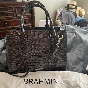 BRAHMIN Ombre Melbourne Small Finley Satchel Bag